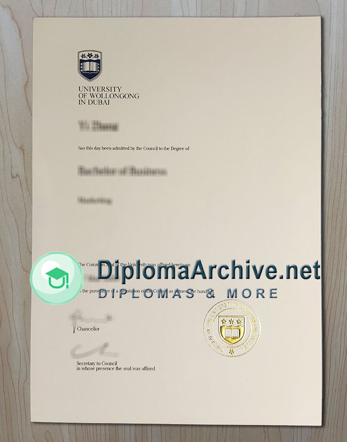 University of Wollongong in Dubai degree