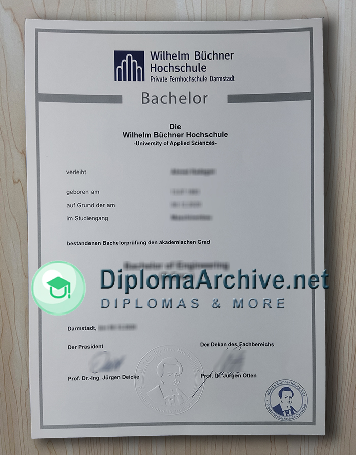 Wilhelm Büchner Hochschule Urkunde