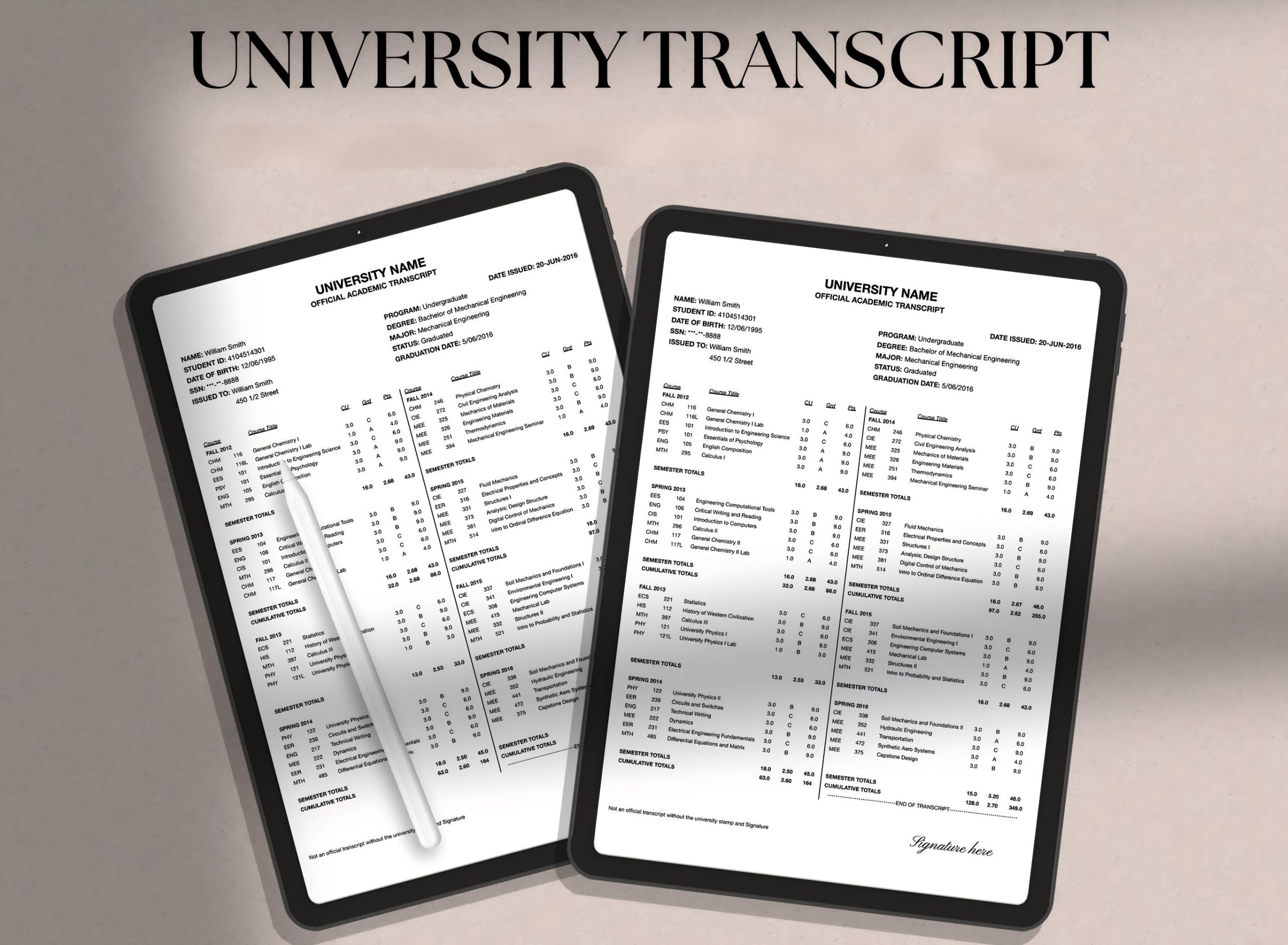 how to fake transcript