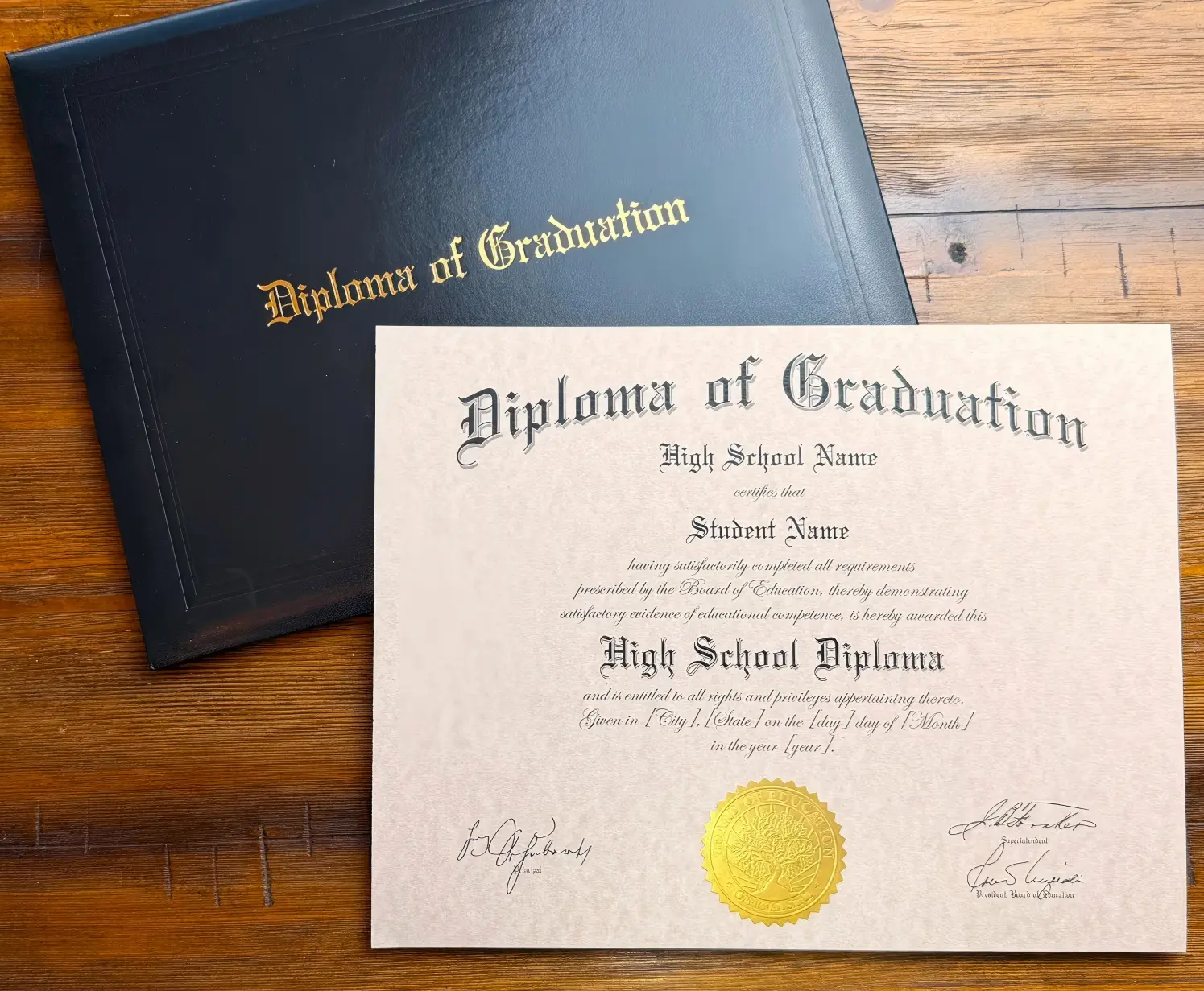 what does a diploma look like
