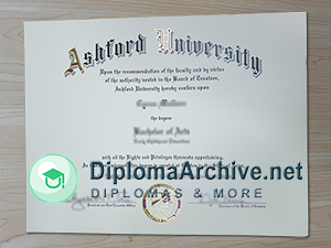 Ashford University diploma