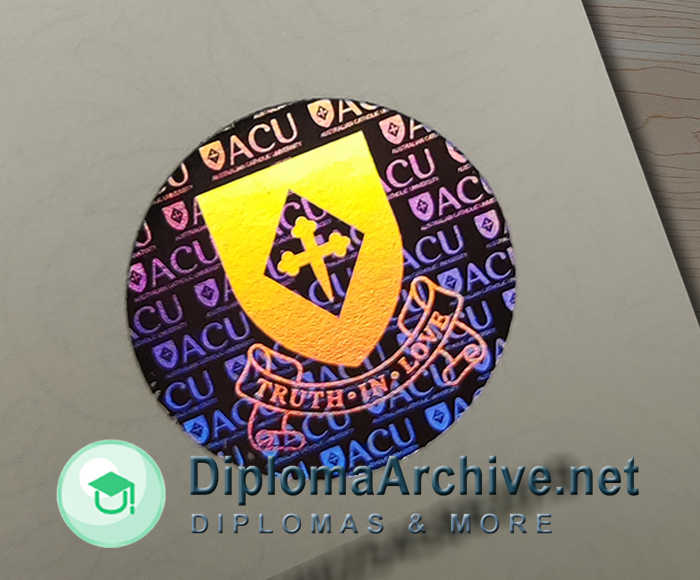 Australian Catholic University diploma of Hologram