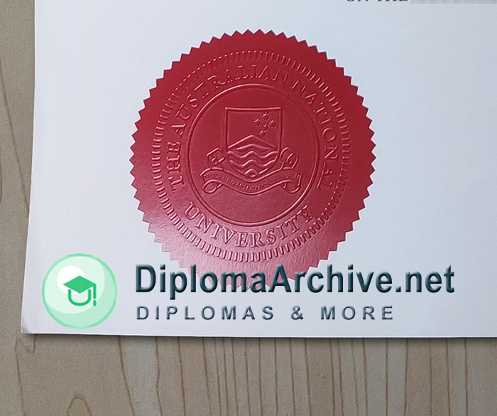 Australian National University diploma seal