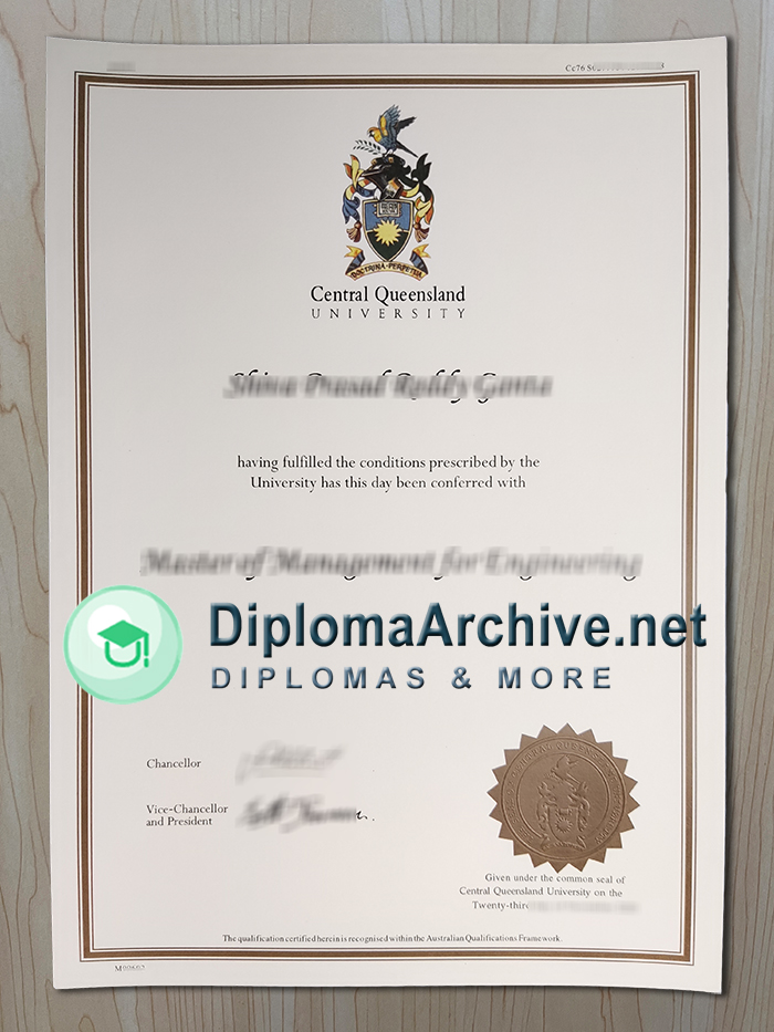 Central Queensland University diploma