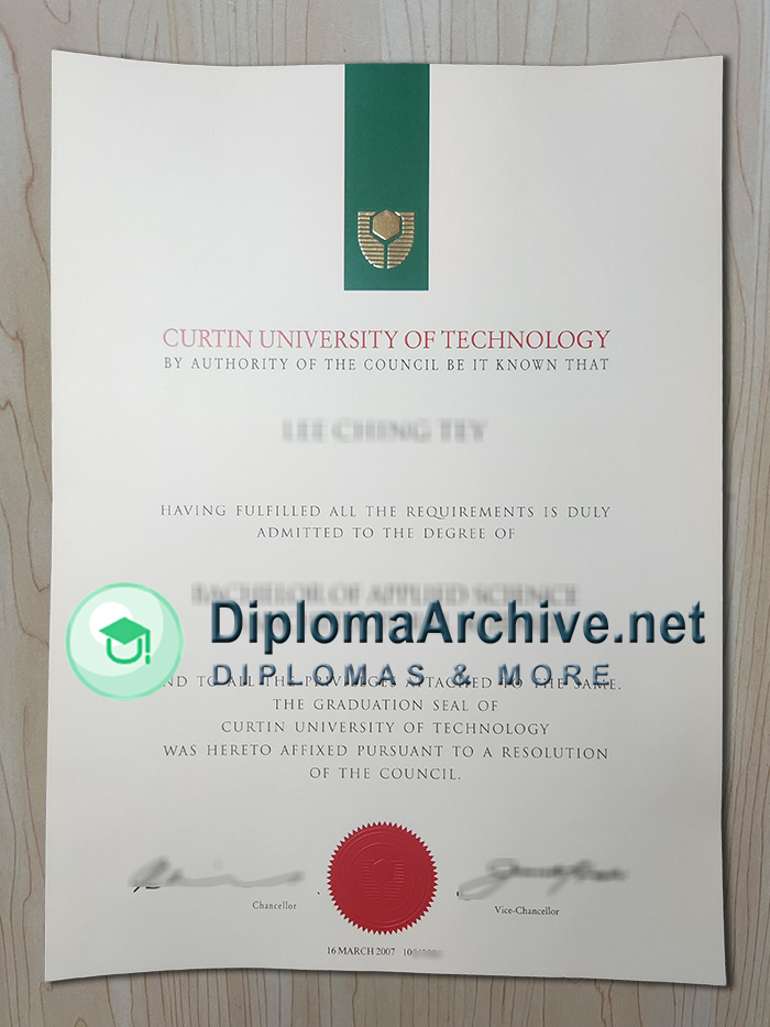 Curtin University diploma