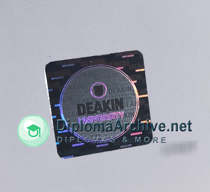 Deakin University diploma hologram