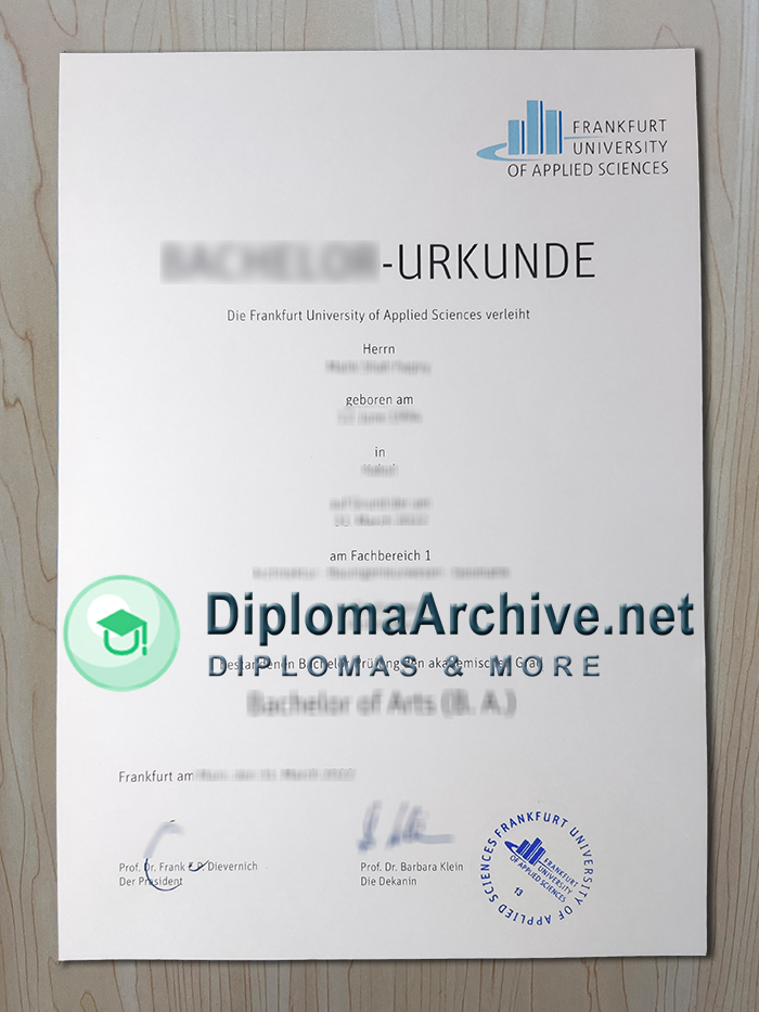 Frankfurt University of Applied Sciences degree