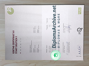 Goethe Zertifikat A1 certificate