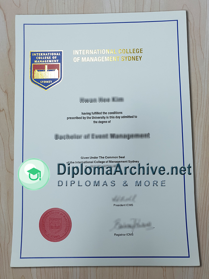 International College of Management Sydney diploma