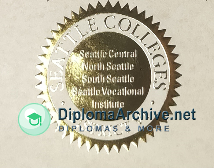 North Seattle College diploma seal