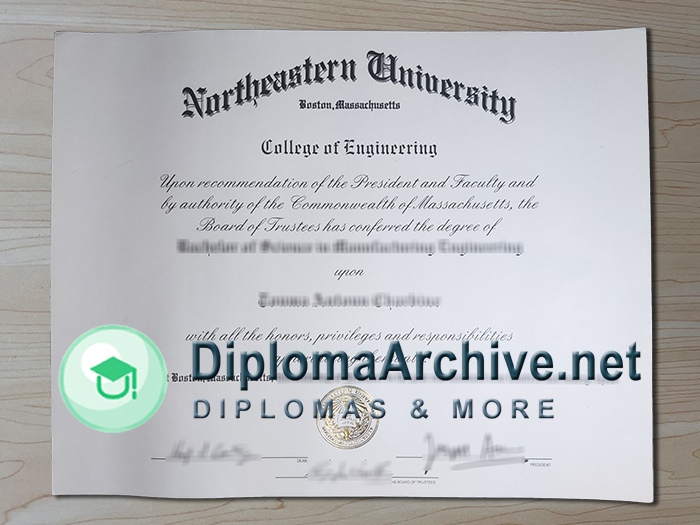 Northeastern University diploma