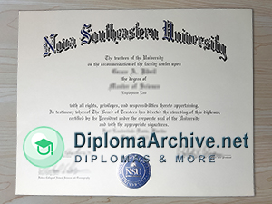 Nova Southeastern University degree