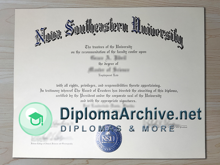 Nova Southeastern University degree
