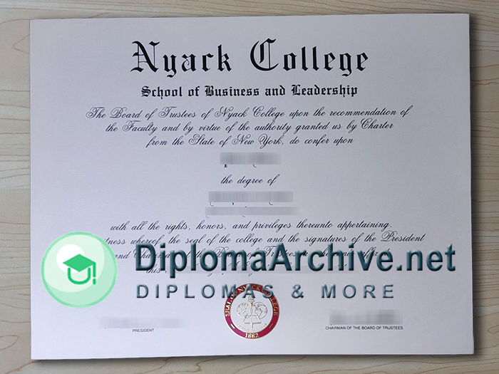Nyack College diploma