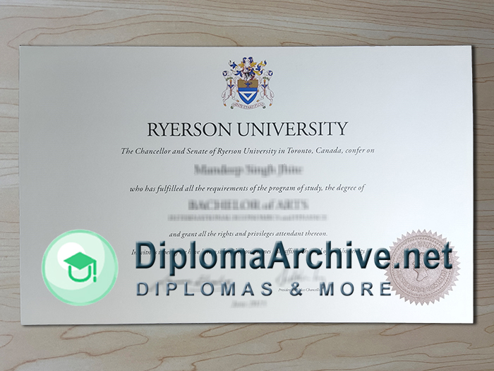 Ryerson University diploma