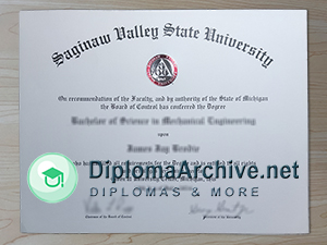 Saginaw Valley State University diploma