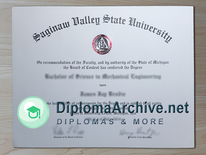 Saginaw Valley State University diploma