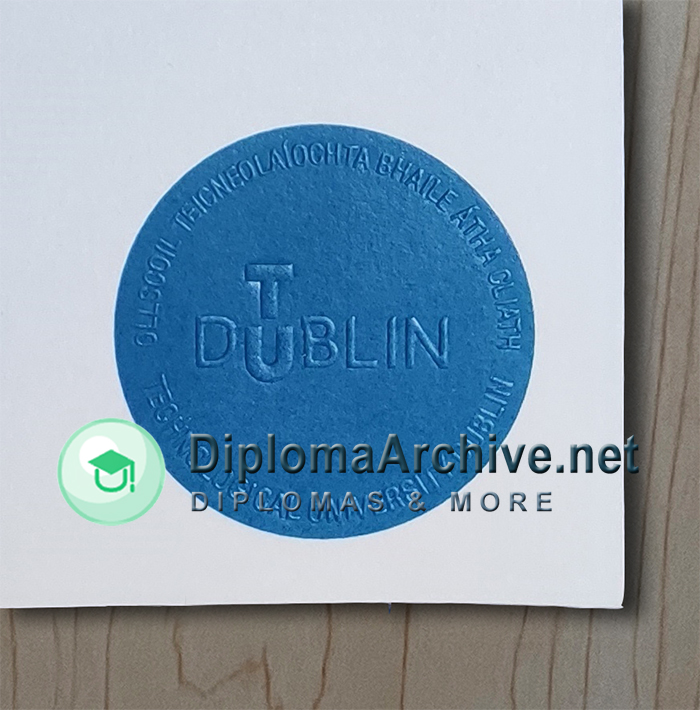 Technological University Dublin diploma seal