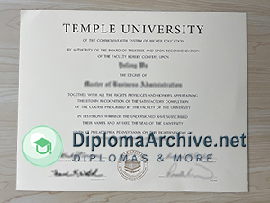 Temple University diploma
