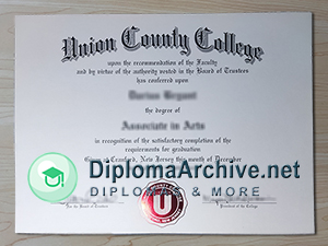Union County College diploma