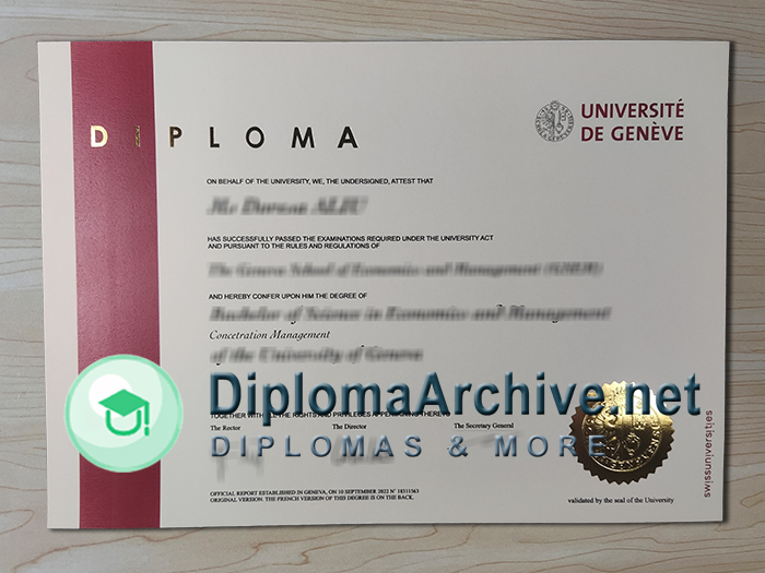 Université de Genève diploma
