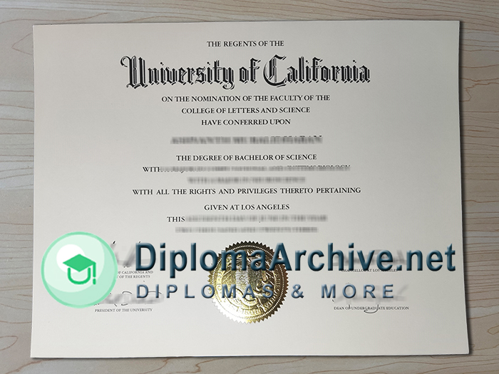 University of California, Los Angeles diploma