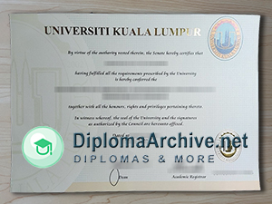 University of Kuala Lumpur diploma
