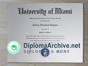 University of Miami diploma