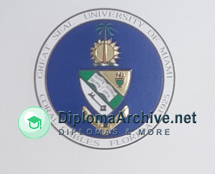 University of Miami diploma seal