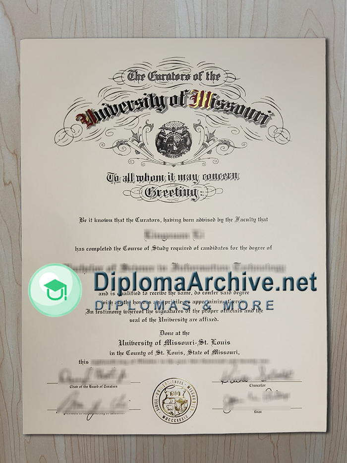 University of Missouri diploma