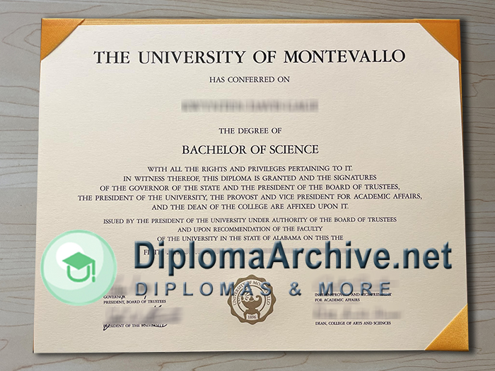 University of Montevallo diploma
