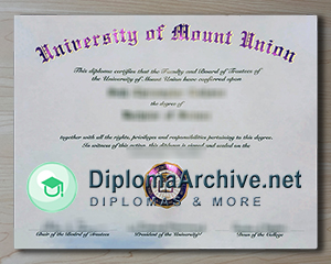 University of Mount Union diploma