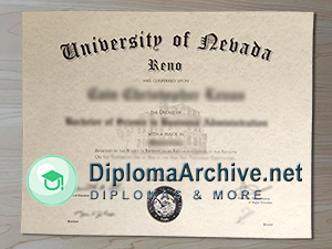 University of Nevada Reno diploma-f