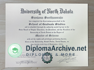 University of North Dakota diploma