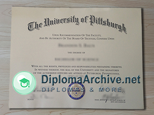 University of Pittsburgh diploma
