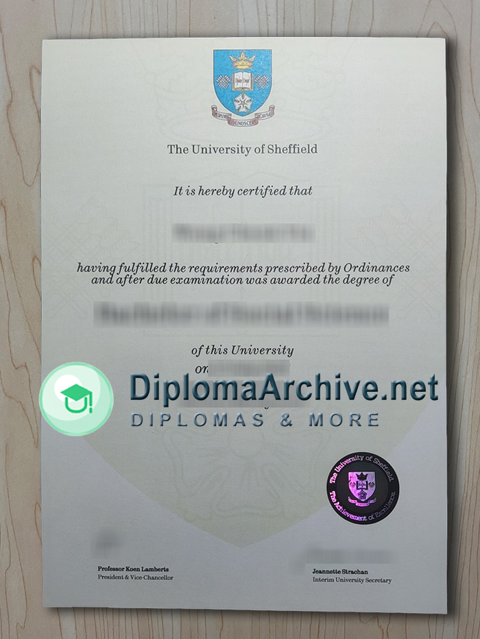 University of Sheffield diploma