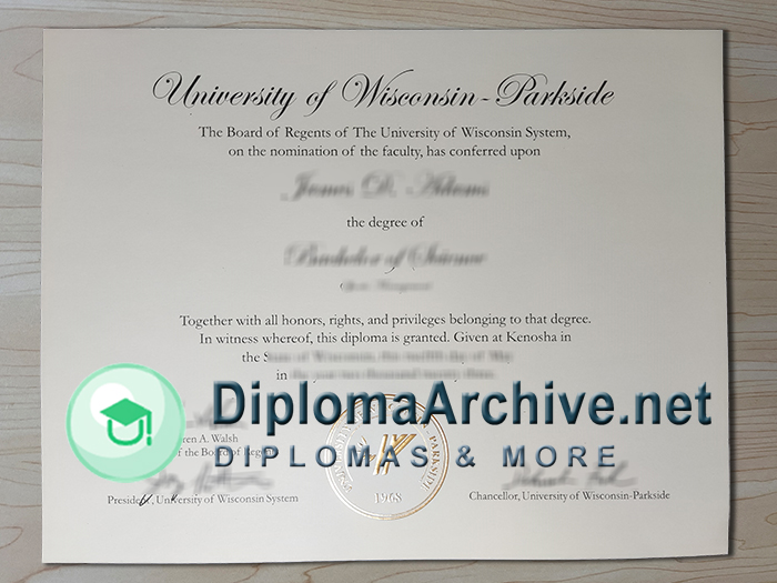 University of Wisconsin–Parkside diploma