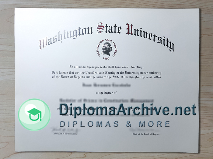 Washington State University diploma