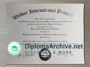 Webber International University diploma