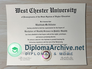 West Chester University diploma
