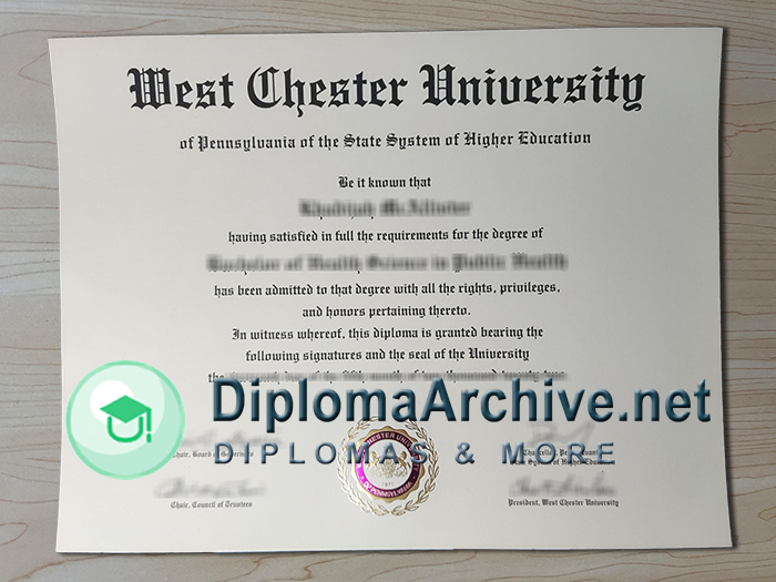 West Chester University diploma