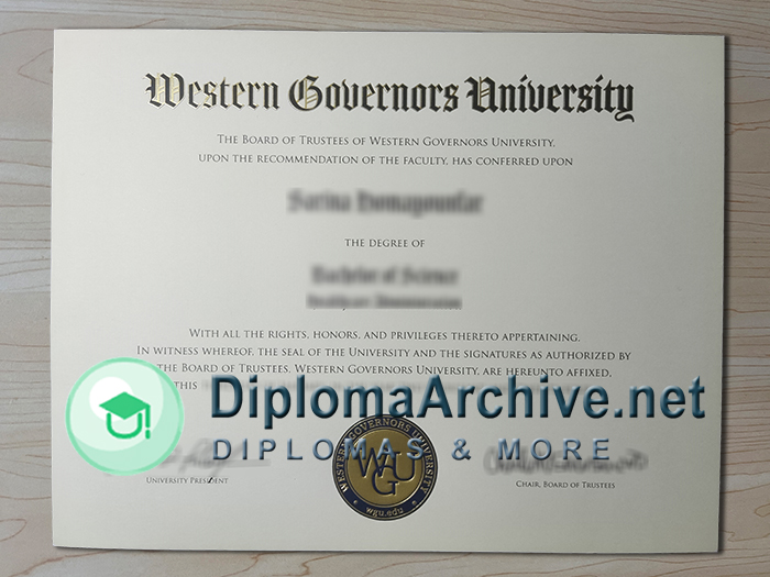 Western Governors University diploma