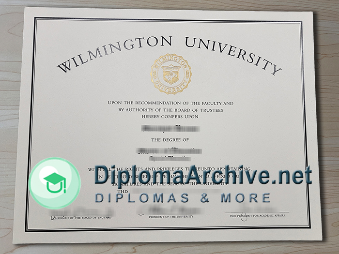 Wilmington University diploma