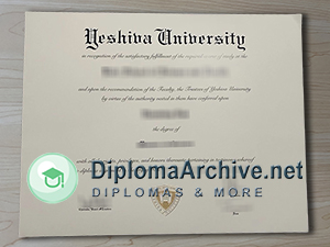 Yeshiva University diploma