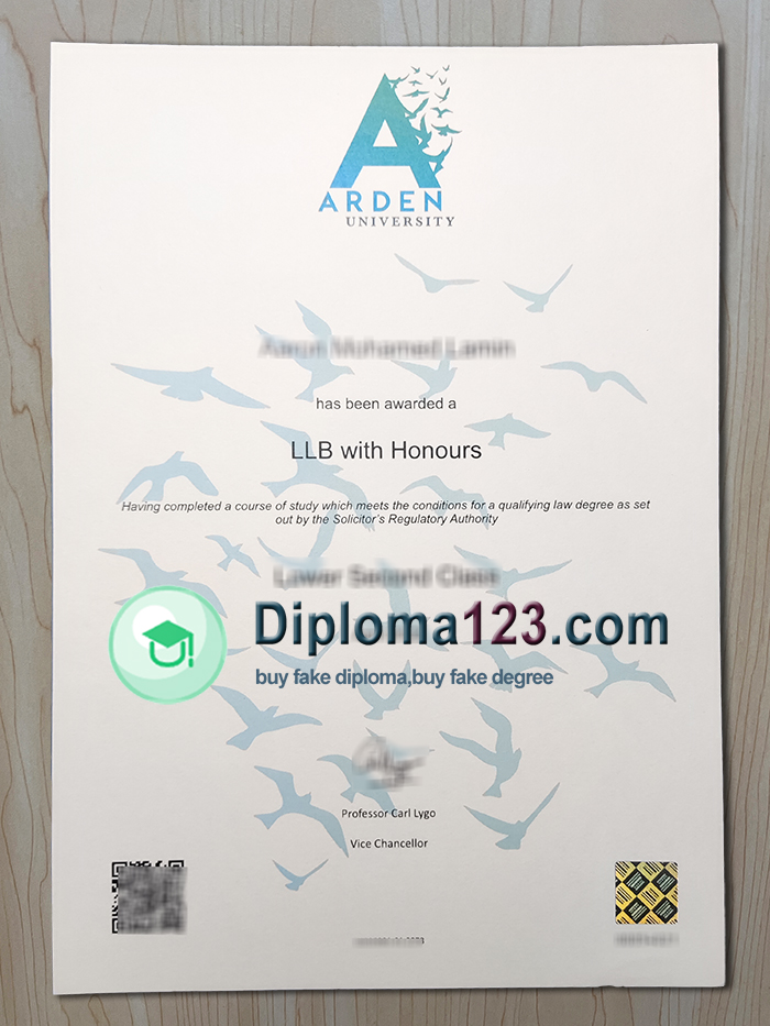Arden University diploma