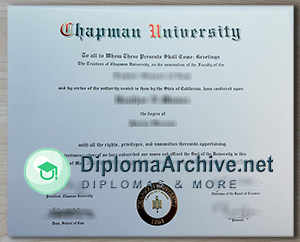 Chapman University diploma