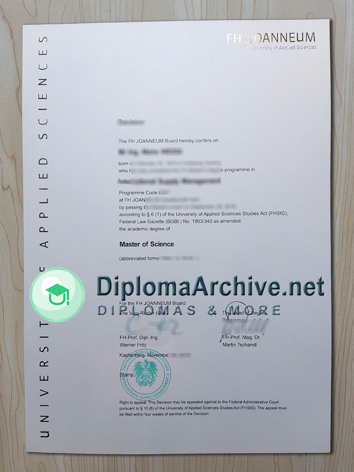 FH Joanneum diploma