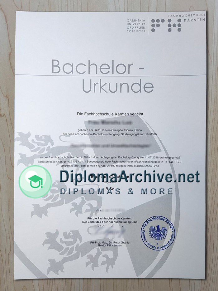 Fachhochschule Kärnten diploma