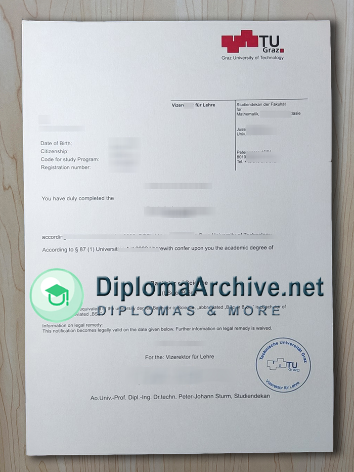 Graz University of Technology diploma