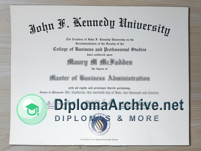 John F. Kennedy University degree